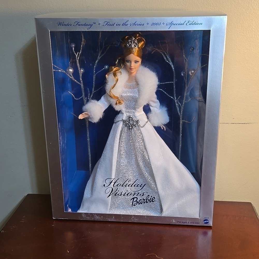 2003 Holiday Visions Winter Fantasy First Edition Barbie Doll NIB